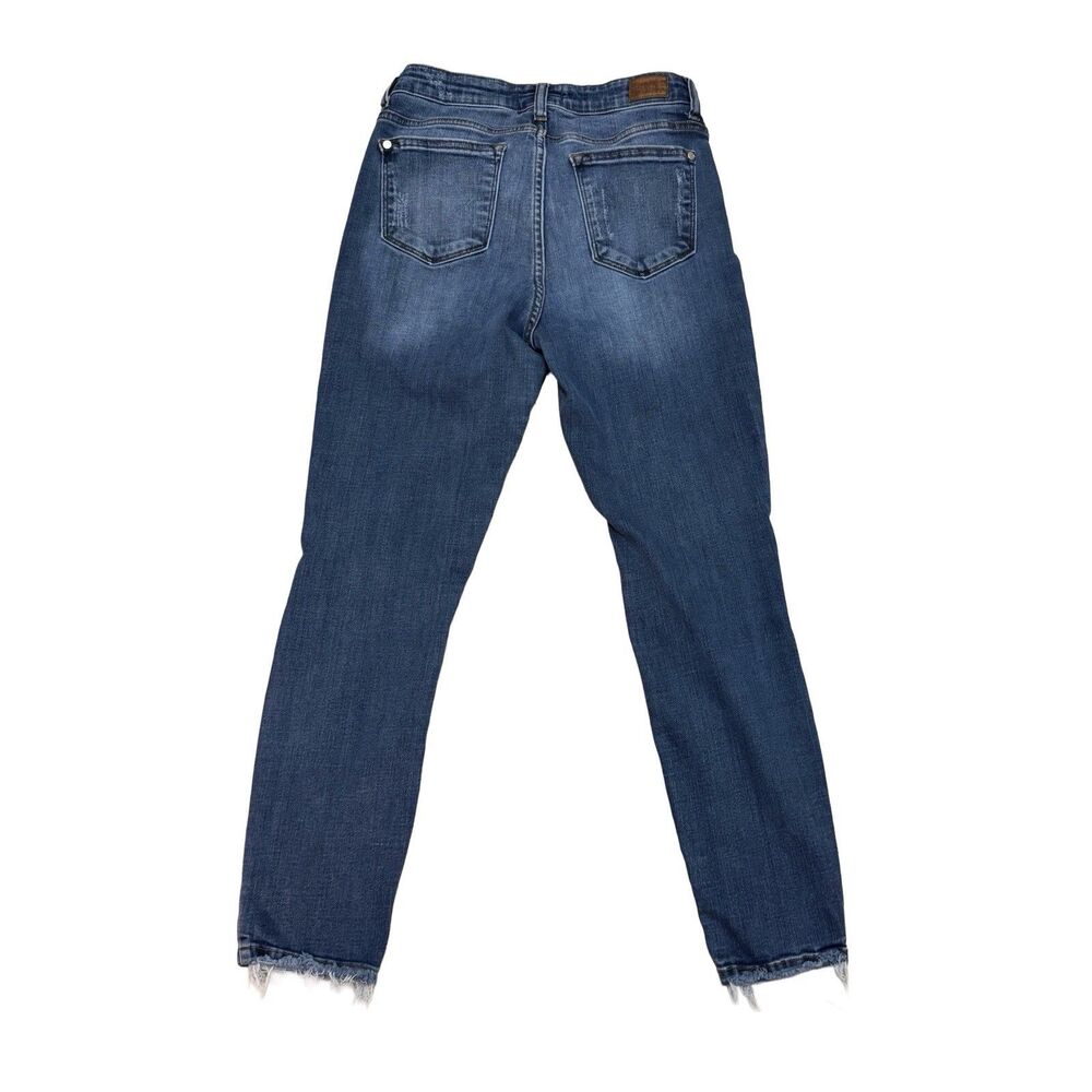 Judy Blue Jeans Womens Size 7/28 Blue Distressed Slim Cropped Stretch Pockets - Picture 3 of 9